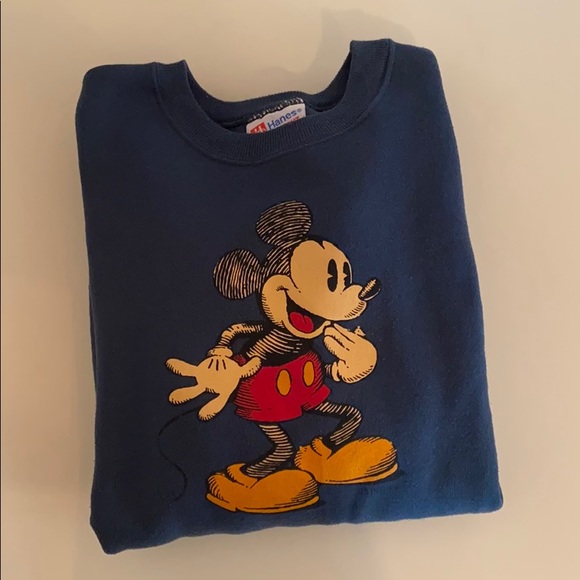 Hanes Sweaters - Vintage Mickey Mouse Crewneck Sweater L